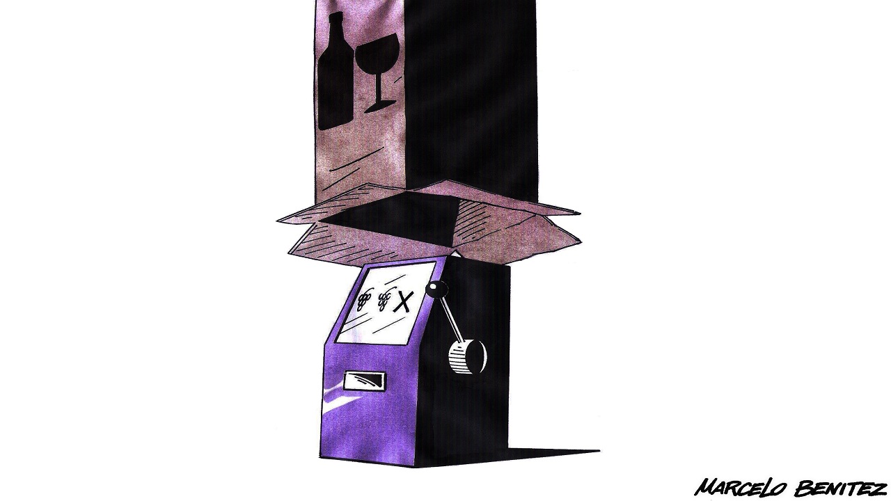 Juego clandestino en una vinería