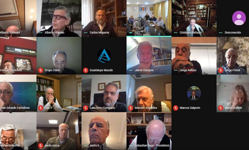 Encuentro virtual entre la CGT y empresarios de AEA de cara a la pospandemia