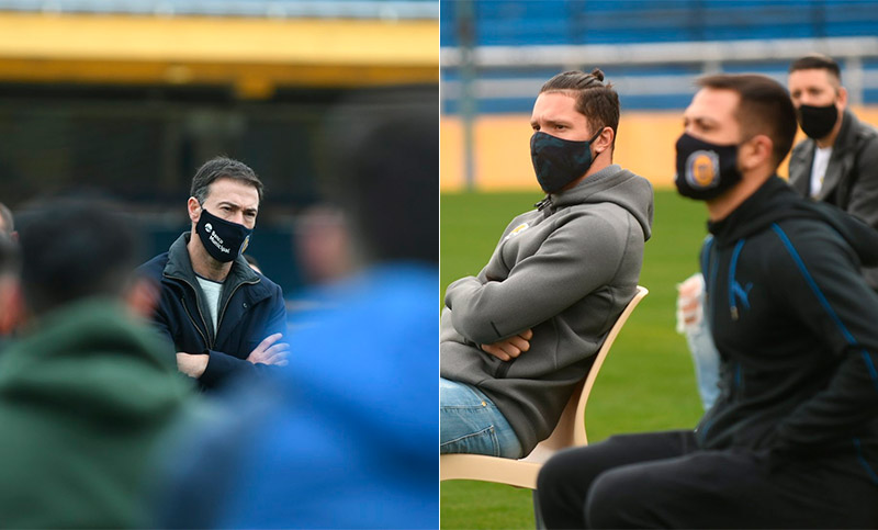 El cuerpo técnico del Kily González fue presentado a los jugadores en el Gigante