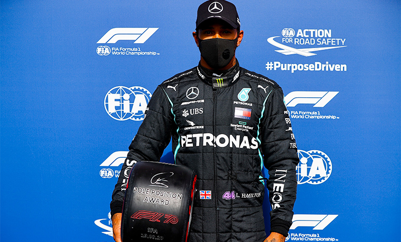 Lewis Hamilton ganó la pole position en Bélgica