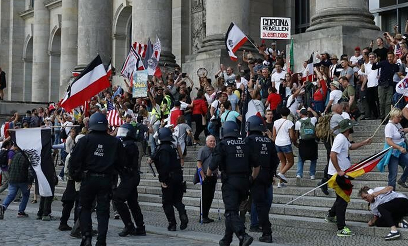 Alemania: un grupo ultraderechista intentó «tomar» el parlamento tras la manifestación anticovid