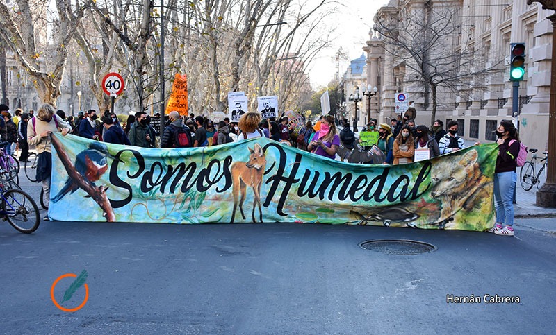 Quemas en los humedales motivaron otra manifestación en el centro rosarino