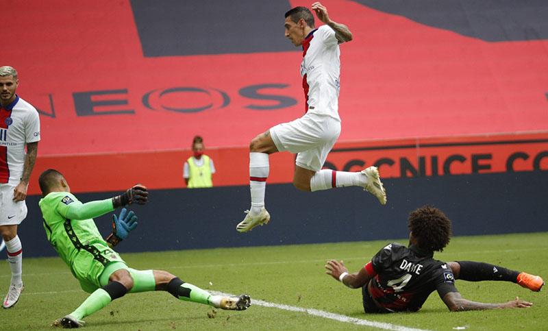 Di María anotó un gol en el triunfo del PSG