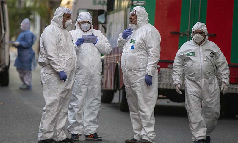 Hubo 345 muertes y 12.701 contagios de Covid confirmados este jueves en el país