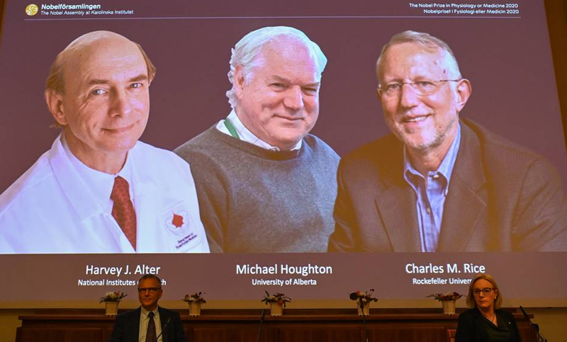 El Nobel de Medicina fue entregado a los descubridores del virus de la hepatitis C