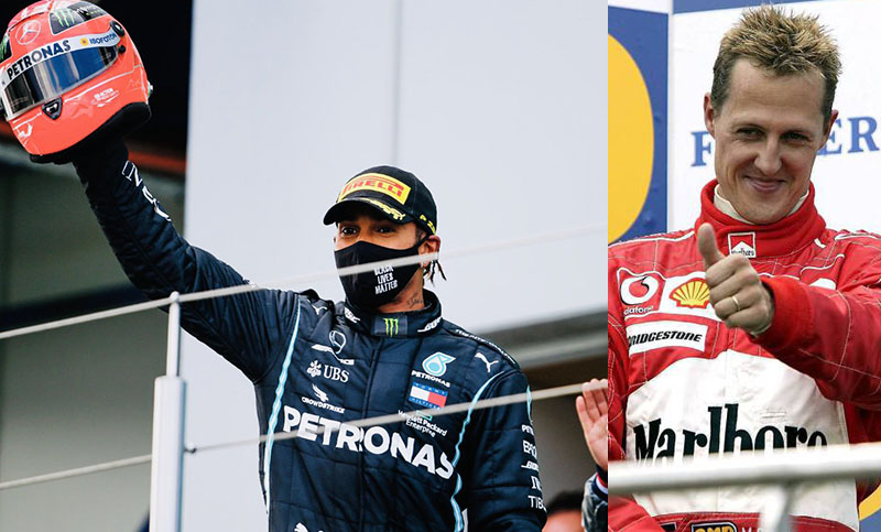 Hamilton ganó en Alemania e igualó el récord de Schumacher