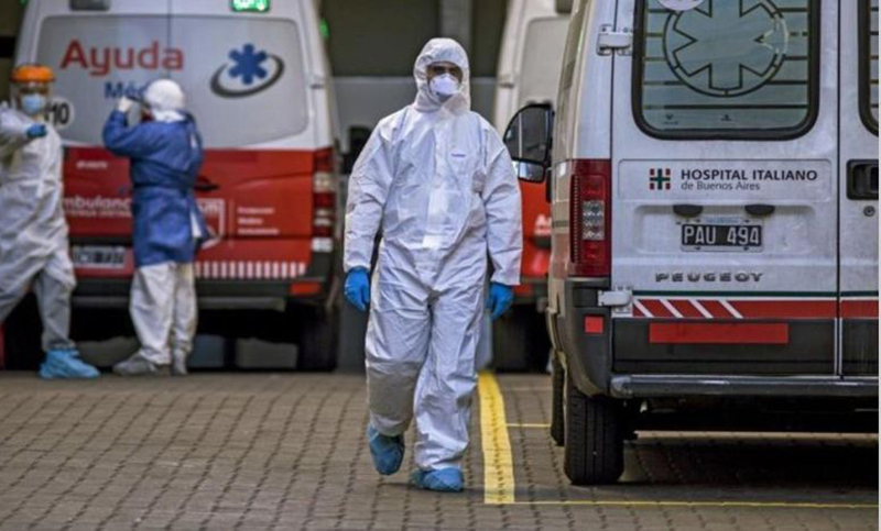 Argentina se ubica en el séptimo puesto entre los países con mayor cantidad de contagios de coronavirus