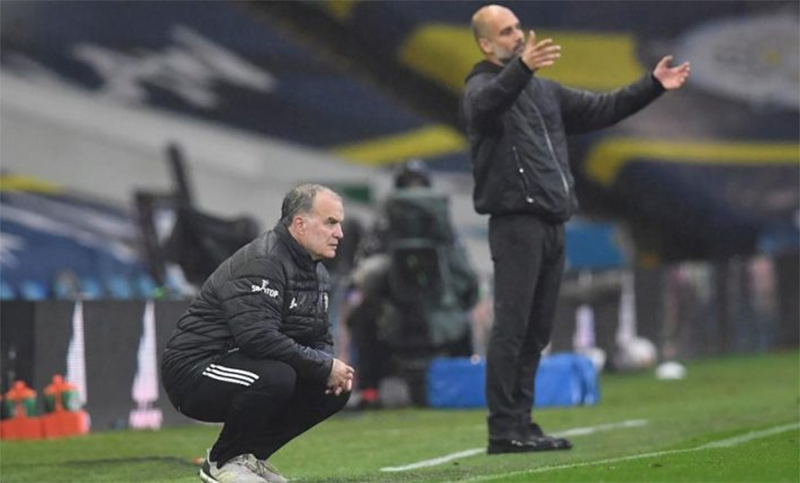 El Leeds de Bielsa empató con el Manchester City de Guardiola por la Premier League