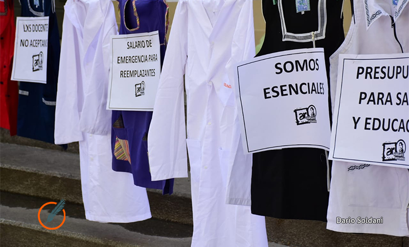 Guardapolvazo en Gobernación: gremios volvieron a exigir actualización salarial