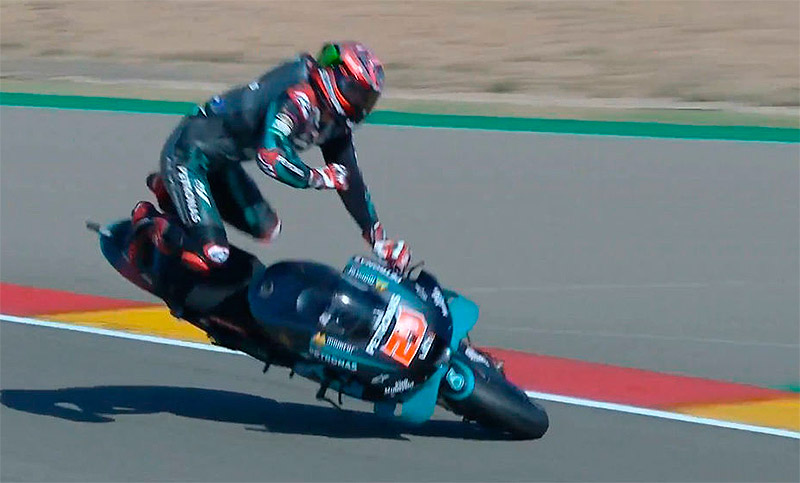 Morbidelli lideró el ensayo y Quartararo sufrió una fuerte caída