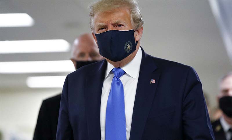 Trasladaron a Trump a centro médico militar tras dar positivo de Covid