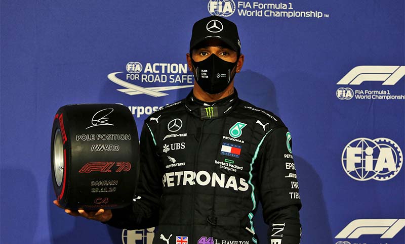 Hamilton consiguió la pole position en el Gran Premio de Bahrein