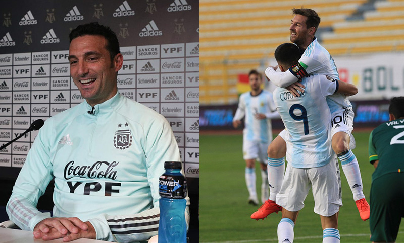 Scaloni: «Messi entrenó normal, está apto y disponible para los dos partidos»