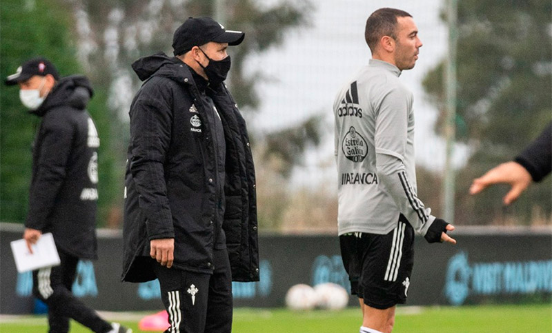 El Chacho Coudet dirigió su primera práctica en Celta de Vigo