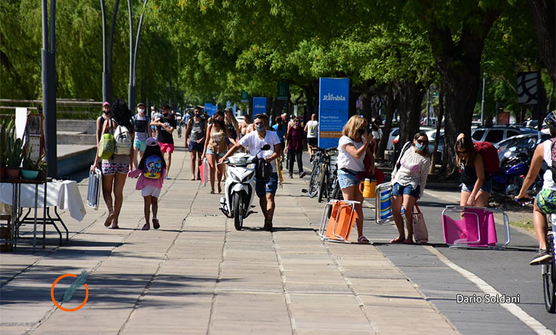 Florida movida: despuntó el calor en Rosario y la gente se acercó al río