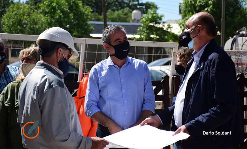 Perotti recorrió obras en Rosario y se mostró confiado por el Presupuesto 2021