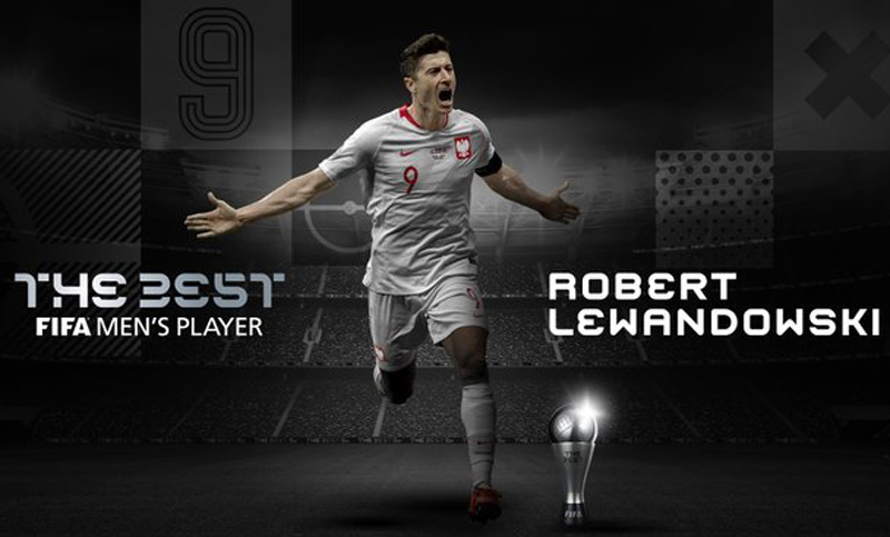 Lewandowski se quedó con el premio al mejor jugador del año relegando a Messi y Cristiano