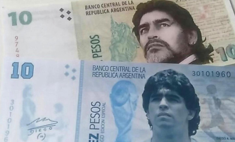 Presentan en el Senado un proyecto de ley para que Maradona aparezca en billetes y sellos postales
