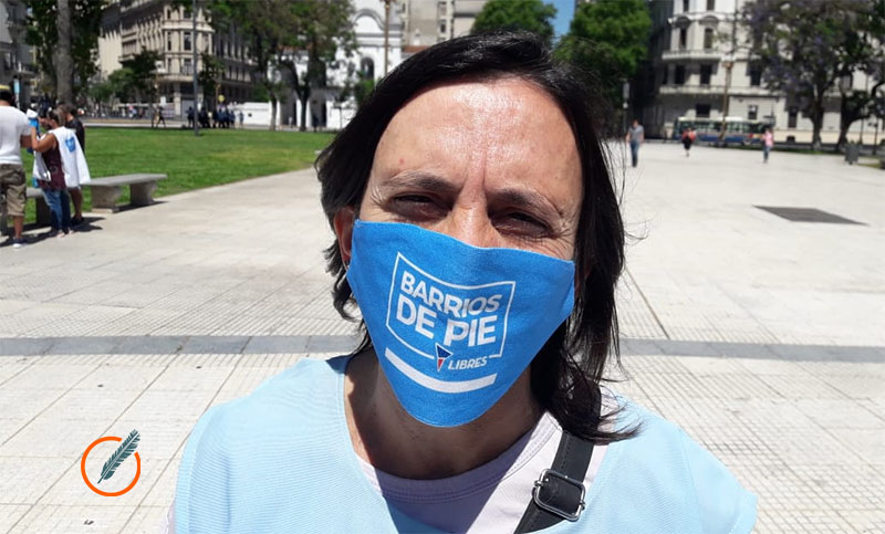 Barrios de Pie movilizó a Economía y pide reunirse con Martín Guzmán