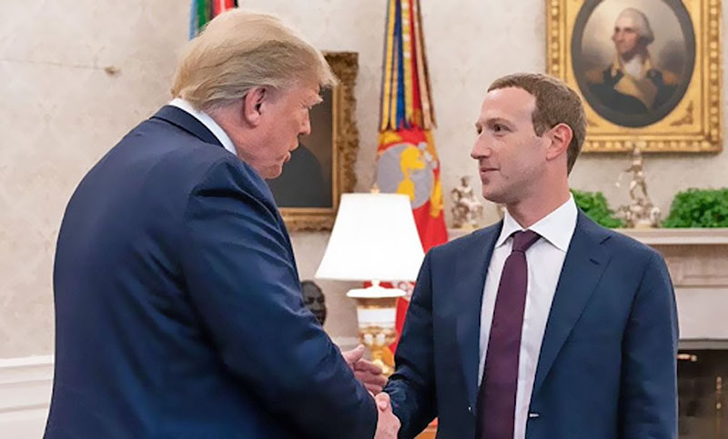 Trump tendrá bloqueadas sus cuentas de Facebook e Instagram por tiempo indefinido