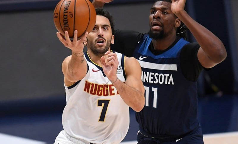 Campazzo se destacó en el triunfo de Denver en la NBA