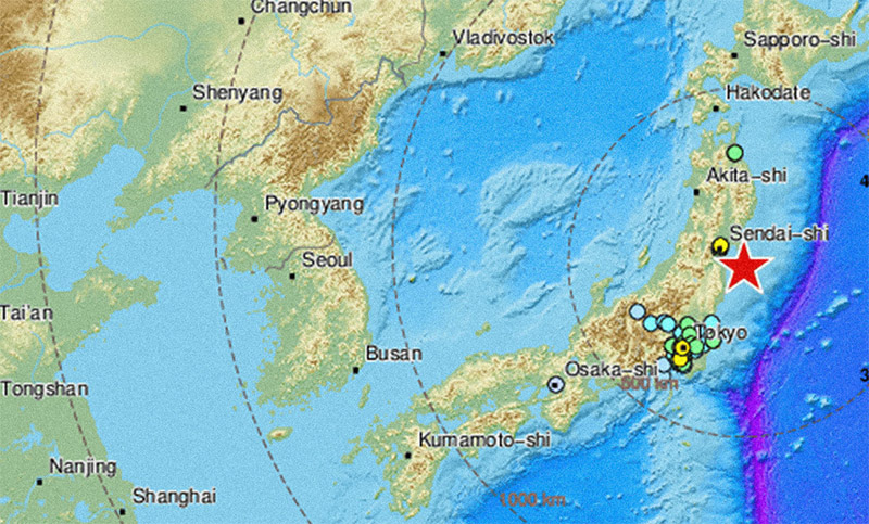 Sismo de magnitud sacudió la prefectura japonesa de Fukushima
