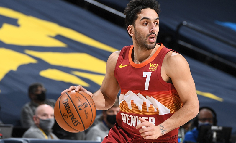 Campazzo volvió a jugar y anotó 5 puntos en el triunfo de Denver Nuggets en la NBA