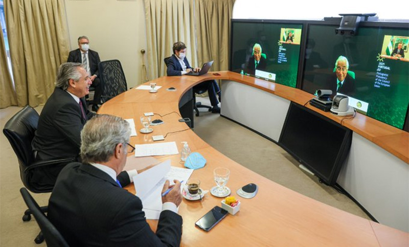 Alberto Fernández dialogó con el primer ministro de Portugal, Antonio Costa