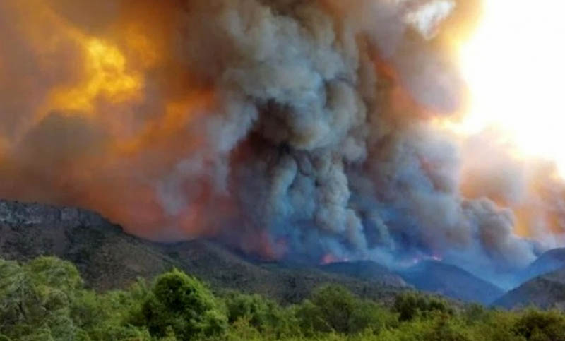 Río Negro y Chubut siguen con focos activos de incendios forestales
