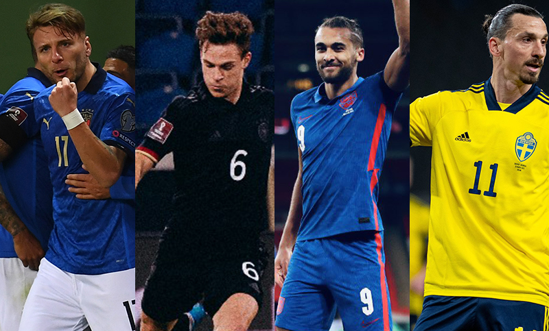 Triunfos de Italia, Alemania, Inglaterra y Suecia en las eliminatorias europeas