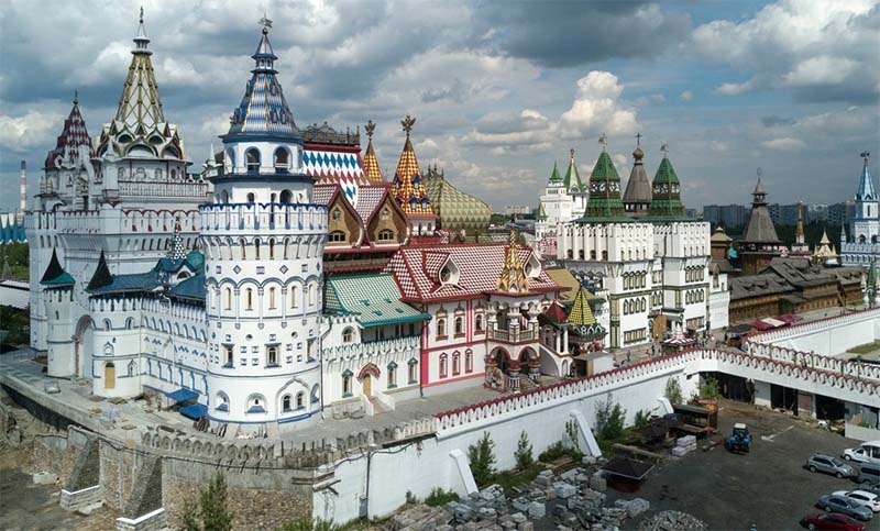 Incendio en el Kremlin de Izmáilovo, un complejo cultural y turístico en Moscú