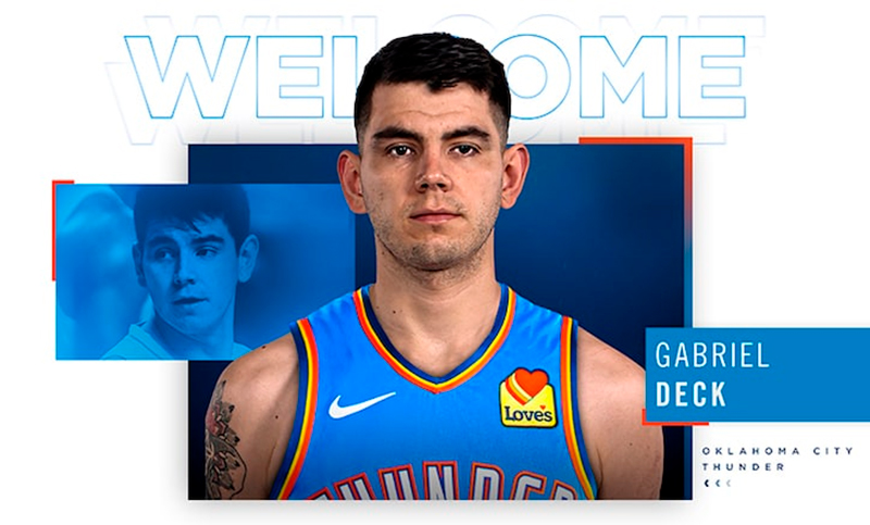 El Tortu es NBA: Gabriel Deck ya firmó con Oklahoma City Thunder