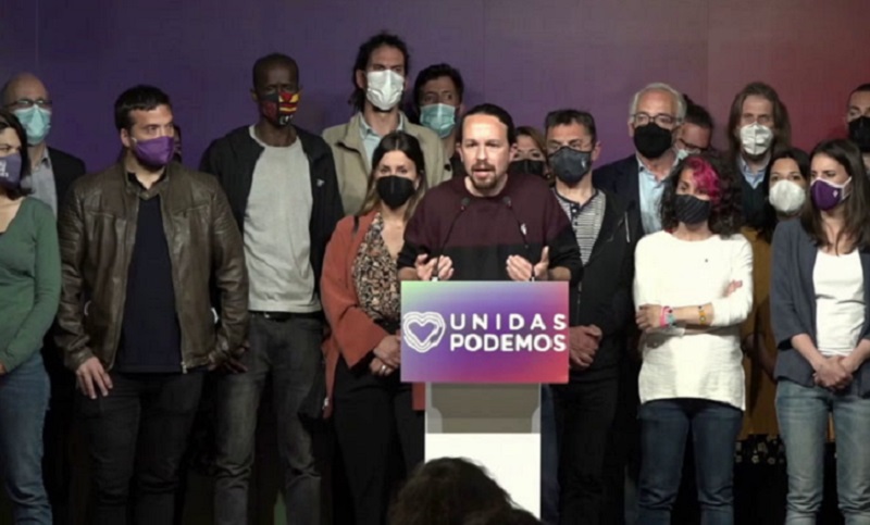 Tras el triunfo conservador en Madrid, el izquierdista Pablo Iglesias anunció su retiro de la política