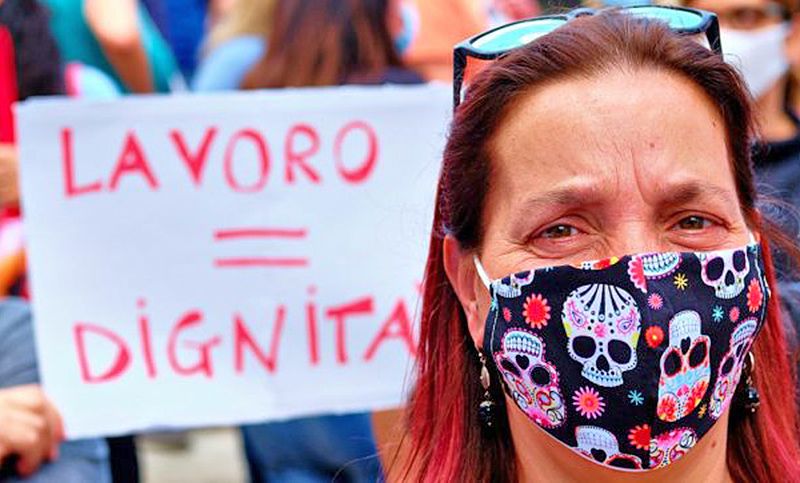 Italia perdió 1,5 millones de puestos de trabajo en el comercio por la pandemia, según informe