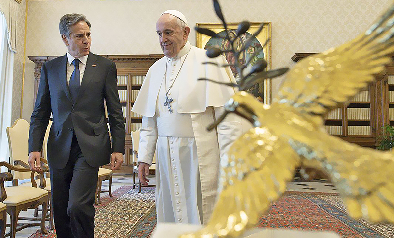 Francisco recibió al secretario de Estado de Biden en el Vaticano