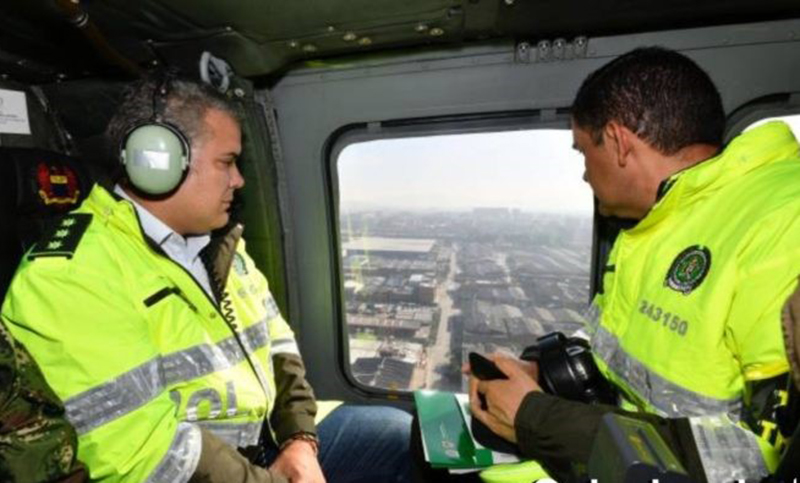Atacaron a balazos el helicóptero en el que viajaba el presidente de Colombia