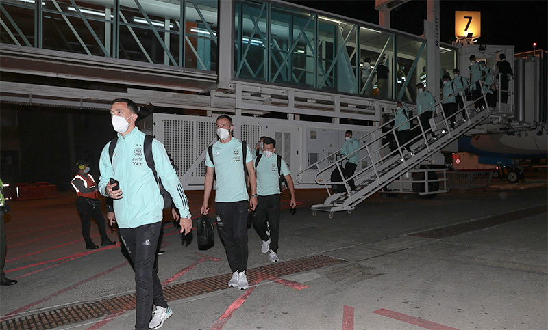 La Selección llegó a Barranquilla para enfrentar a Colombia por Eliminatorias