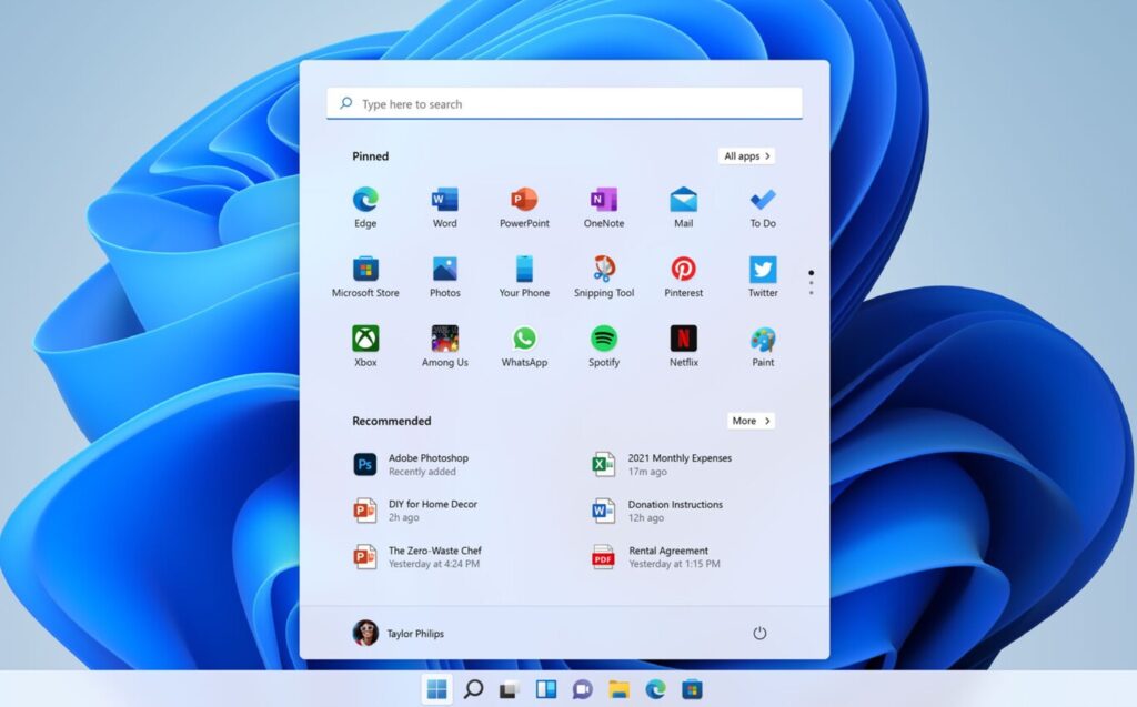 Inicio Windows 11