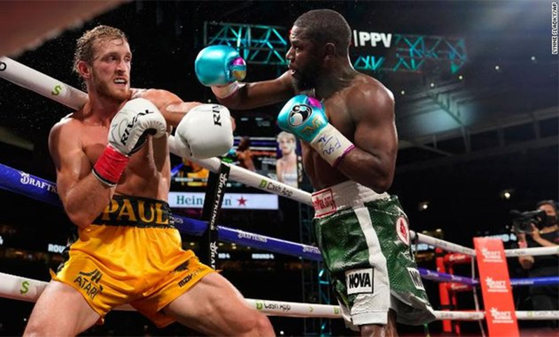 Mayweather Jr. volvió para pelear contra un youtuber y no lo pudo noquear