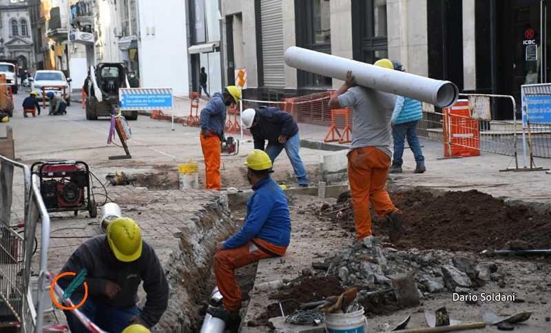 Comenzaron las obras en Mitre y Córdoba y hay corte total de tránsito