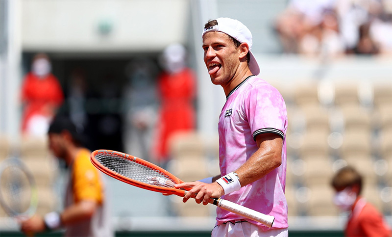 Schwartzman venció al alemán Struff y clasificó a los cuartos de final de Roland Garros