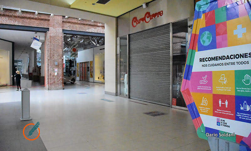 Reabren los locales comerciales de los shoppings pero sin gastronomía