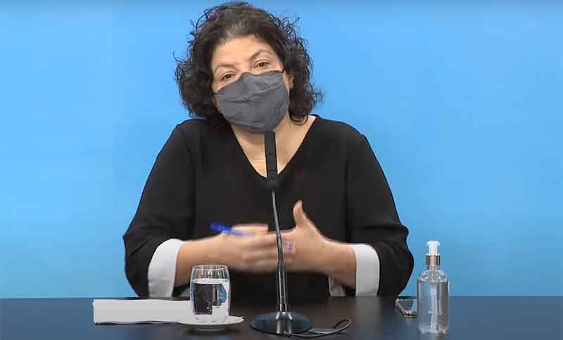 Vizzotti: «Por tercera semana, están disminuyendo los casos en forma sostenida y profundizada»