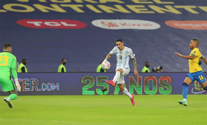 Di María replicó un gol que ya había hecho en la final de los Juegos Olímpicos