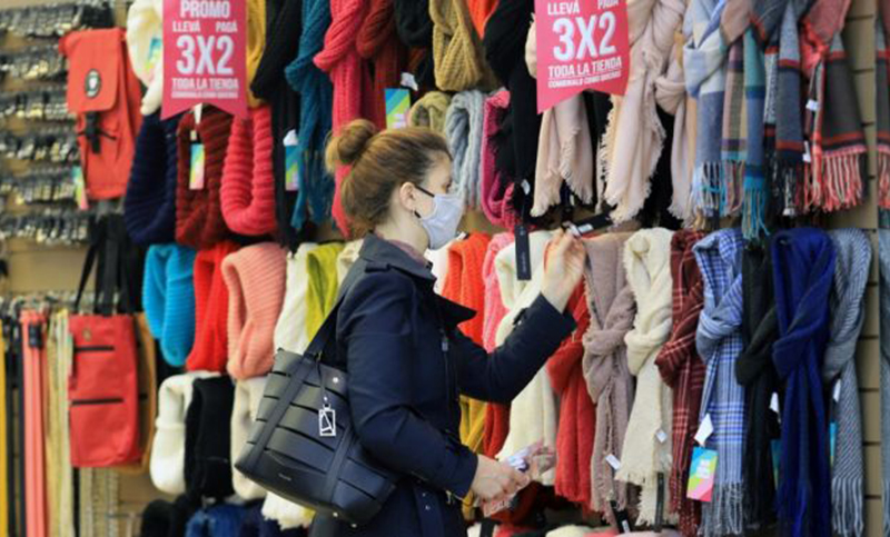 Las ventas minoristas cayeron 10% en comparación con 2019