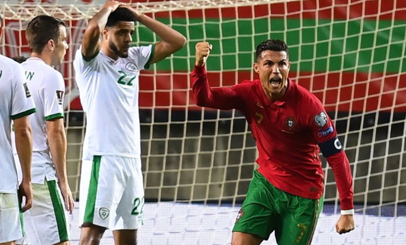 Ronaldo convirtió un doblete y se transformó en el máximo goleador de selecciones
