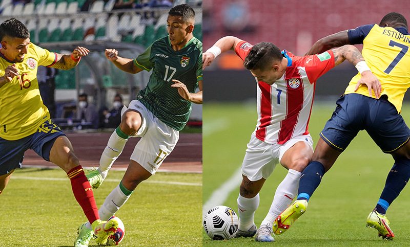 Empate en Bolivia-Colombia y triunfo agónico de Ecuador sobre Paraguay