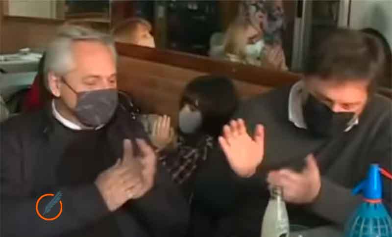Luego de votar, el presidente Fernández almorzó con Santoro y esperará resultados en Olivos