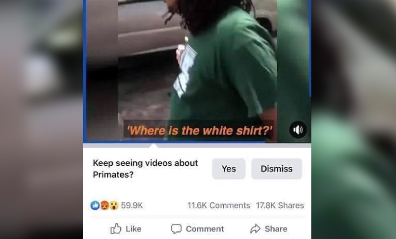 La IA de Facebook falla gravemente y etiqueta a personas de tez morena como «primates»
