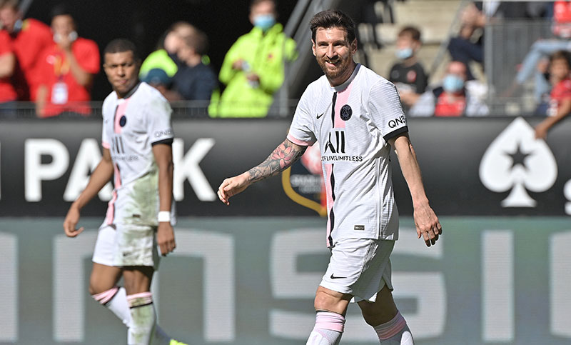Con Messi, Di María e Icardi en la cancha, el PSG cayó ante el Rennes